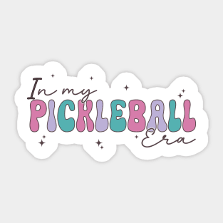 Funny Pickleball Coach With Saying "In My Pickleball Era" Sticker